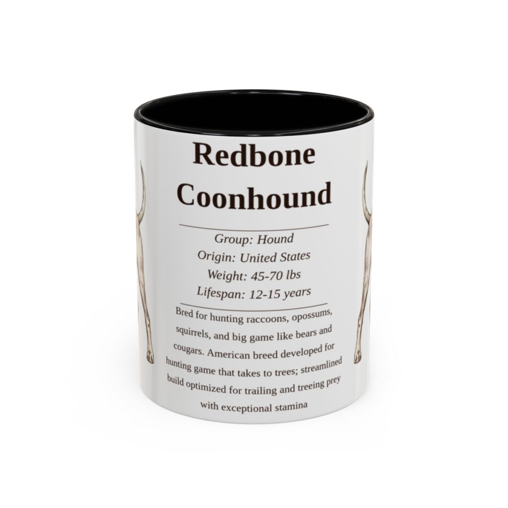 11oz-redbone-coonhound-mug-writeup-black-front 11oz Redbone Coonhound Mug, Black, front view