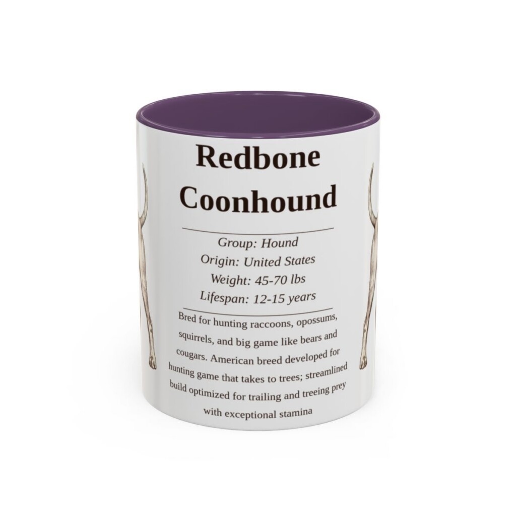 11oz-redbone-coonhound-mug-writeup-purple 11oz Redbone Coonhound Mug, Purple, front view