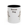 11oz Rescue Dog Mug, Black, front view