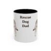 11oz Rescue Dog Dog Dad Mug, Black, front view