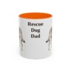 11oz Rescue Dog Dog Dad Mug, Orange, front view