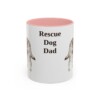 11oz Rescue Dog Dog Dad Mug, Pink, front view