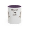 11oz Rescue Dog Dog Dad Mug, Purple, front view