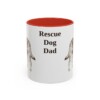 11oz Rescue Dog Dog Dad Mug, Red, front view