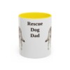11oz Rescue Dog Dog Dad Mug, Yellow, front view