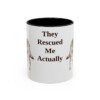 11oz-rescue-dog-mug-humor-black-front 11oz Funny Rescue Dog Mug, Black, front view