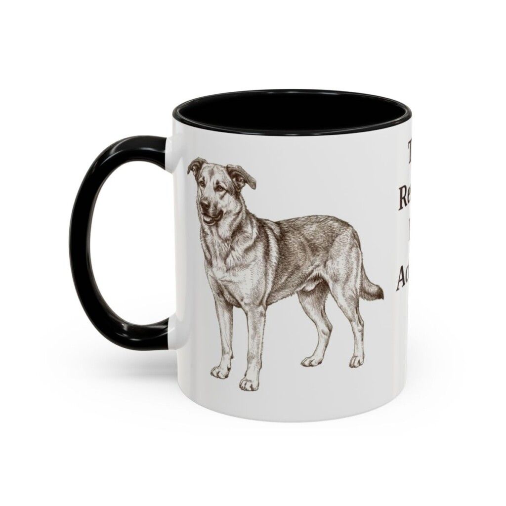 11oz-rescue-dog-mug-humor-black-left 11oz Funny Rescue Dog Mug, Black, left side view