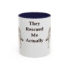 11oz-rescue-dog-mug-humor-navy 11oz Funny Rescue Dog Mug, Navy, front view