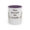 11oz-rescue-dog-mug-humor-purple 11oz Funny Rescue Dog Mug, Purple, front view