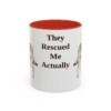 11oz-rescue-dog-mug-humor-red 11oz Funny Rescue Dog Mug, Red, front view