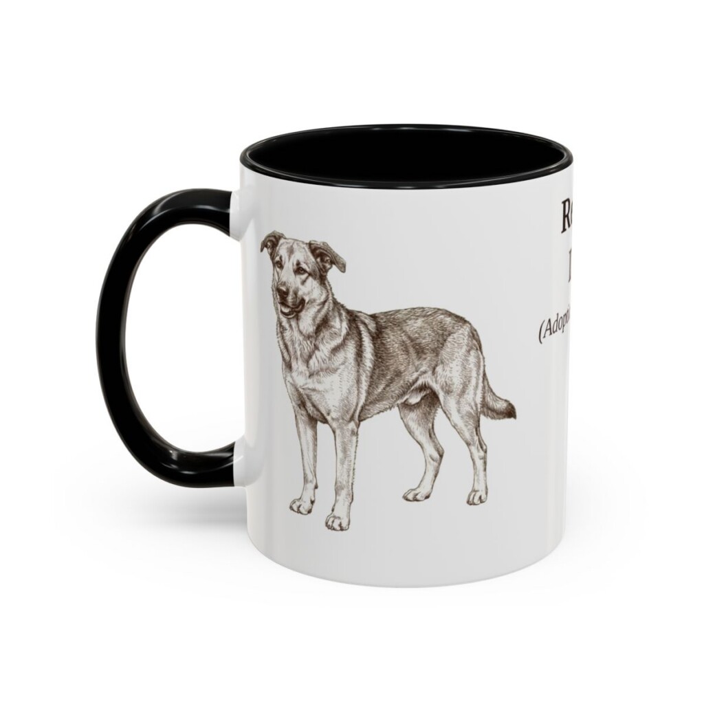 11oz-rescue-dog-mug-latin-black-left 11oz Rescue Dog Latin Mug, Black, left side view