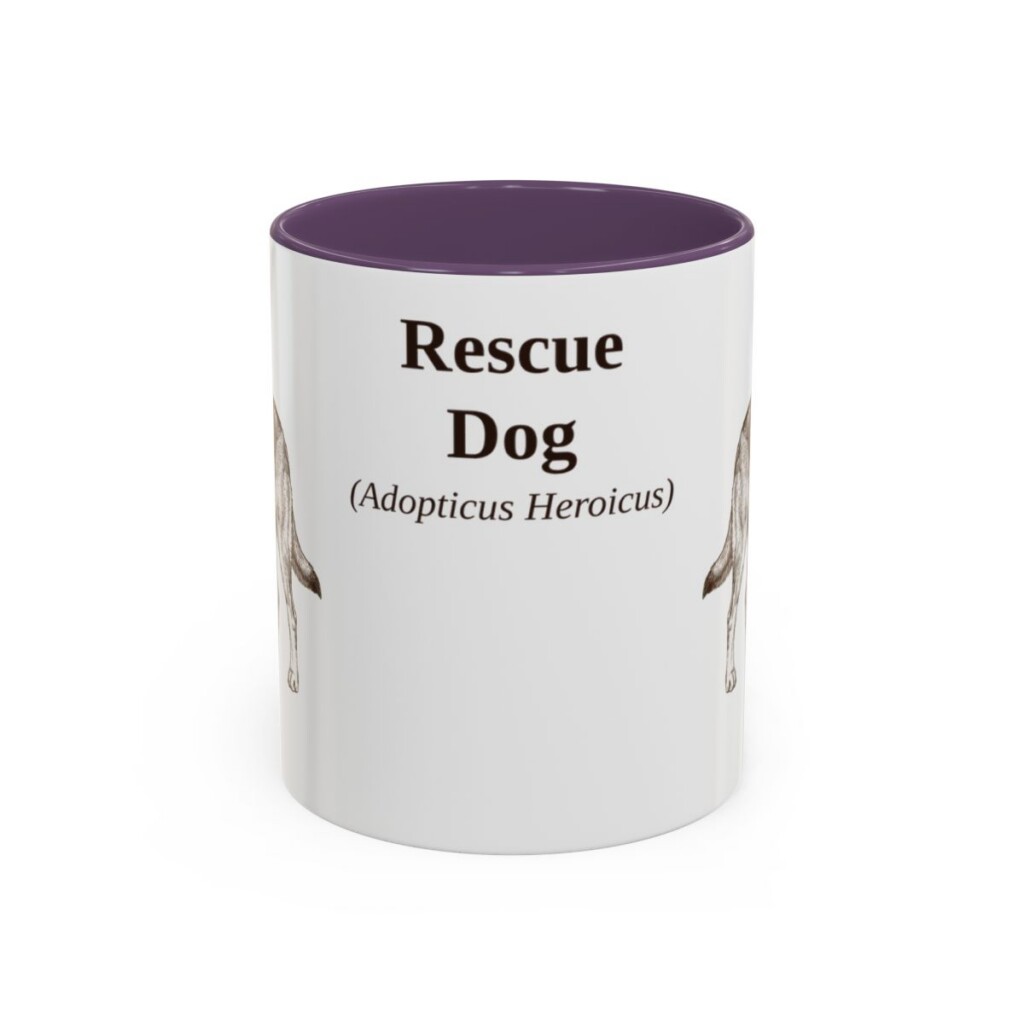 11oz-rescue-dog-mug-latin-purple 11oz Rescue Dog Latin Mug, Purple, front view
