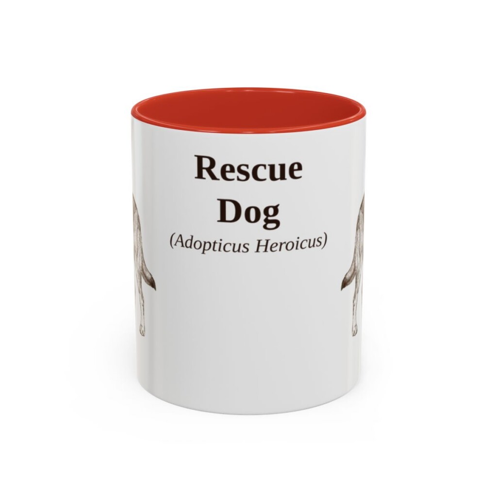 11oz-rescue-dog-mug-latin-red 11oz Rescue Dog Latin Mug, Red, front view