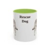11oz Rescue Dog Mug, Light Green, front view