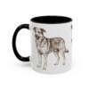 11oz Rescue Dog Dog Mom Mug, Black, left side view