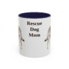 11oz Rescue Dog Dog Mom Mug, Navy, front view