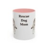 11oz Rescue Dog Dog Mom Mug, Pink, front view