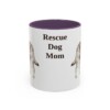 11oz Rescue Dog Dog Mom Mug, Purple, front view