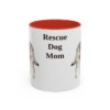 11oz Rescue Dog Dog Mom Mug, Red, front view