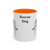 11oz Rescue Dog Mug, Orange, front view