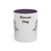 11oz Rescue Dog Mug, Purple, front view