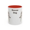 11oz Rescue Dog Mug, Red, front view