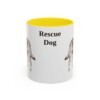 11oz Rescue Dog Mug, Yellow, front view
