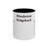 11oz Rhodesian Ridgeback Mug, Black, front view