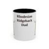11oz Rhodesian Ridgeback Dog Dad Mug, Black, front view