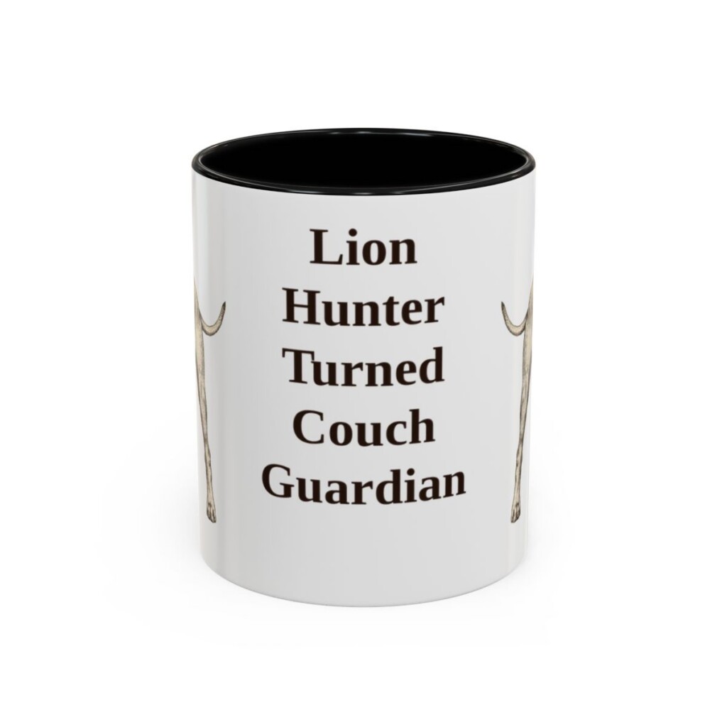 11oz Funny Rhodesian Ridgeback Mug, Black, front view