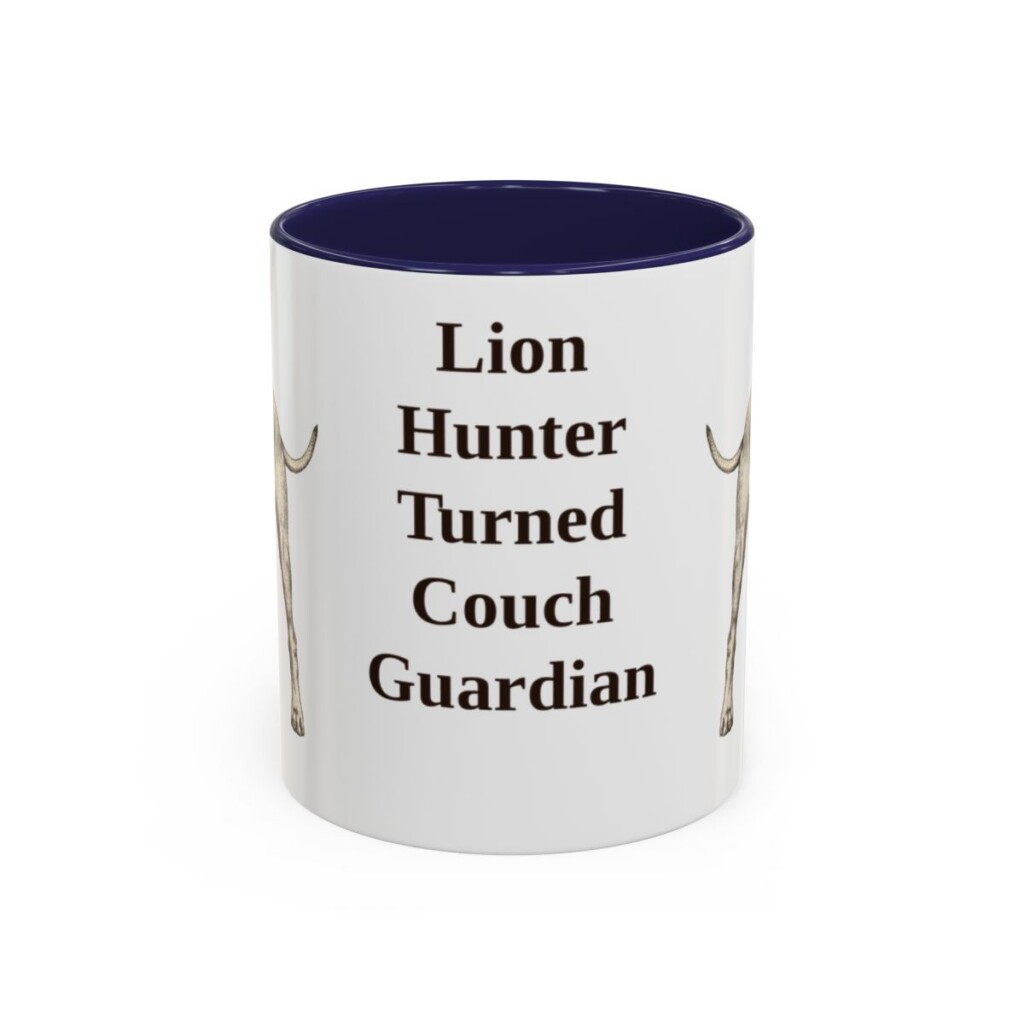 11oz Funny Rhodesian Ridgeback Mug, Navy, front view