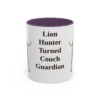 11oz Funny Rhodesian Ridgeback Mug, Purple, front view