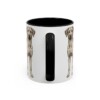 11oz Rhodesian Ridgeback Latin Mug, Black, back view
