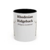 11oz Rhodesian Ridgeback Latin Mug, Black, front view