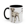 11oz Rhodesian Ridgeback Latin Mug, Black, left side view