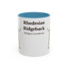 11oz Rhodesian Ridgeback Latin Mug, Light Blue, front view