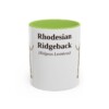 11oz Rhodesian Ridgeback Latin Mug, Light Green, front view
