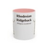 11oz Rhodesian Ridgeback Latin Mug, Pink, front view