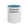 11oz Rhodesian Ridgeback Mug, Light Blue, front view