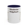 11oz Rhodesian Ridgeback Mug, Navy, front view