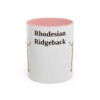 11oz Rhodesian Ridgeback Mug, Pink, front view