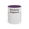11oz Rhodesian Ridgeback Mug, Purple, front view