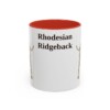 11oz Rhodesian Ridgeback Mug, Red, front view