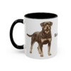 11oz Rottweiler Mug, Black, left side view