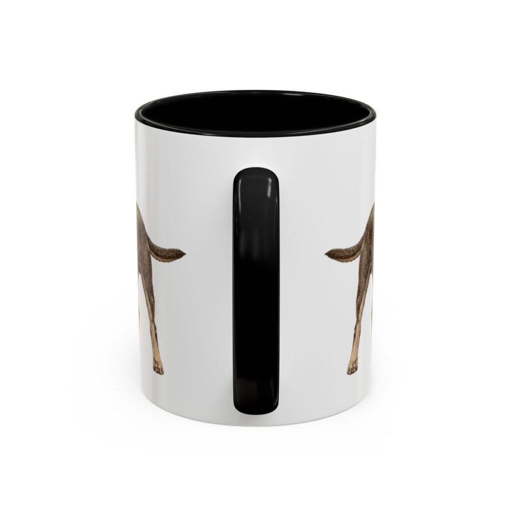 11oz Rottweiler Dog Dad Mug, Black, back view