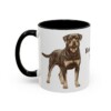 11oz Rottweiler Dog Dad Mug, Black, left side view