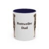 11oz Rottweiler Dog Dad Mug, Navy, front view