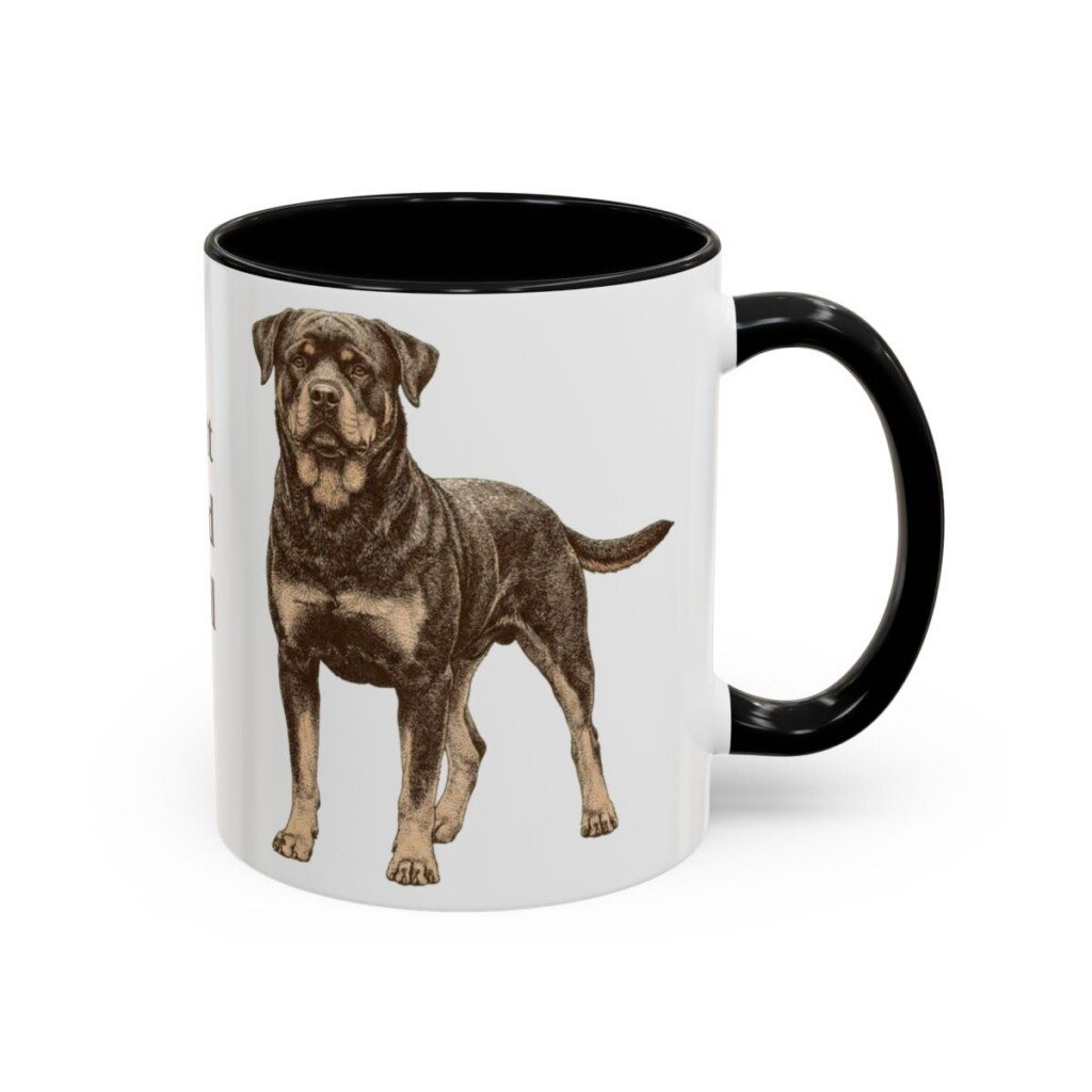 11oz-rottweiler-mug-humor-black-right 11oz Funny Rottweiler Mug, Black, right side view