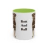 11oz-rottweiler-mug-humor-light-green 11oz Funny Rottweiler Mug, Light Green, front view
