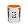 11oz-rottweiler-mug-humor-orange 11oz Funny Rottweiler Mug, Orange, front view